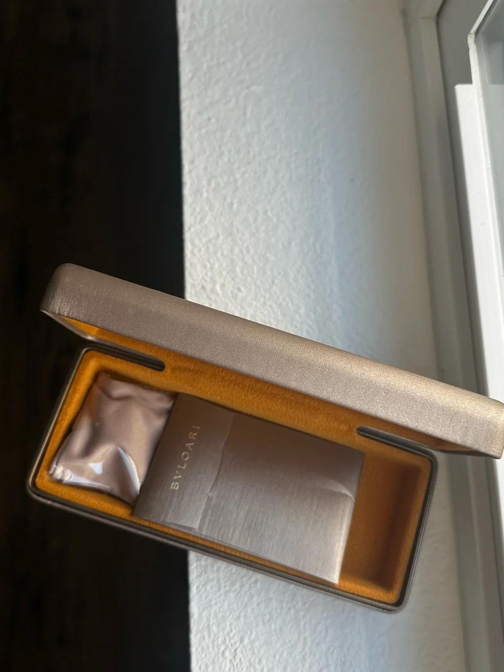 BVLGARI Metallic Rose Gold Eyewear Case